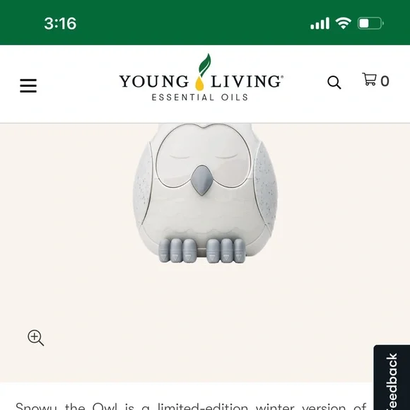 Young Living | Other | Snowy Owl Young Living Diffuser
